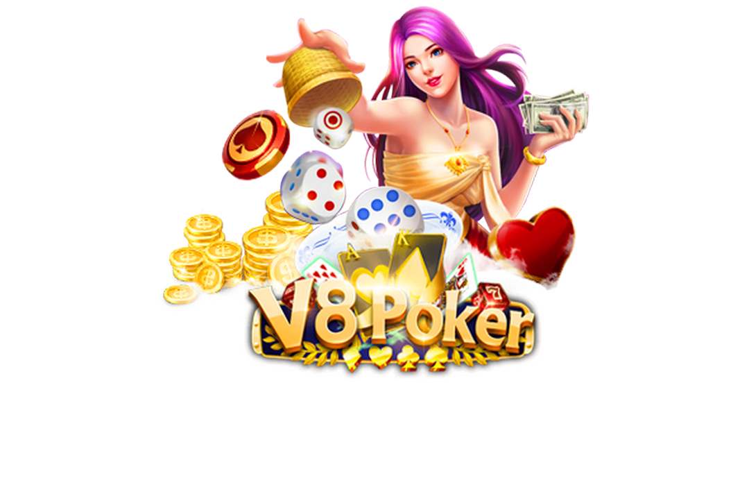 Logo nhận diện V8 Poker cực đẹp mắt 